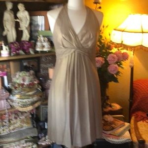 Ann Taylor gold shimmer dress